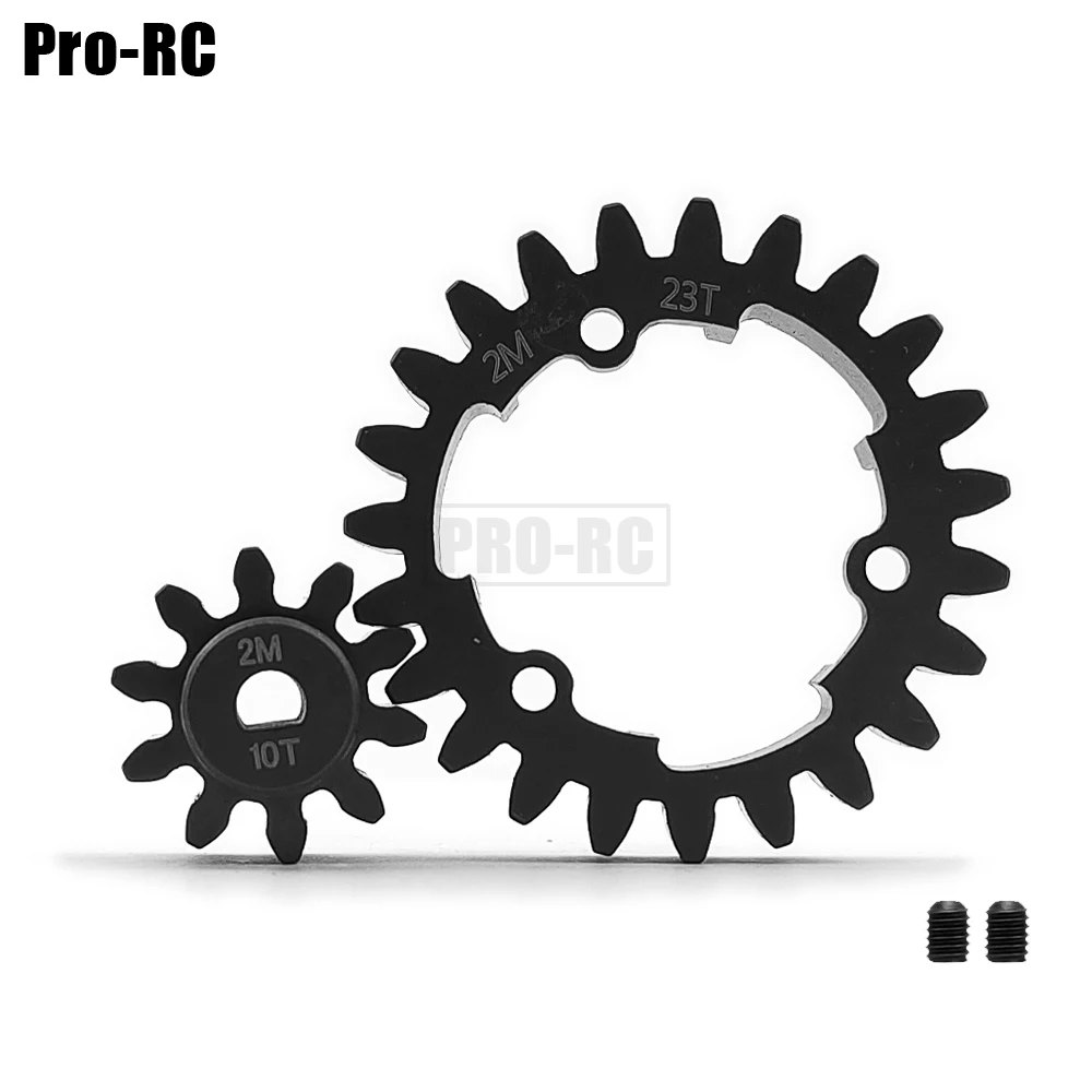 #45 Steel 2.0M 10T/17T Pinion & 23T Spur Gear 6447 6449 Set for Traxxas 1/5 X-Maxx XRT 8S 1/10 E-Revo MAXX 2.0 1/7 XO-1 Rc Parts