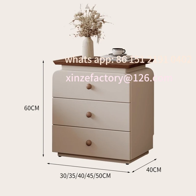Customizable Dormitorio BedroomModern European Night Table Minimal Design Storage Nightstands Decoration Aesthetic Muebles Para