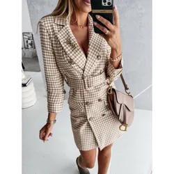 24 year new eBay AliExpress Wish autumn and winter hot selling long sleeved belt colored suit dress jacket dress