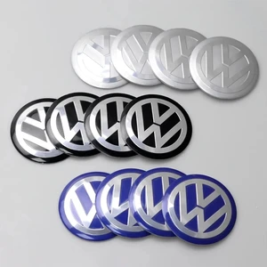 CAR Roda Centro Hub Caps Sticker, Aluminum Badge, VW Scirocco Polo T5 Passat B6 Golf MK5 Tiguan Jetta CC Beetle GT, 56mm, 4PCS 6 Golf Sales Golf chính - 2