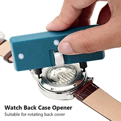 Watch Case Back Cover Opener Adjustable Press Closer Remover Screw Wrench for Battery Replacing Rectangle Watchmaker Repair Tool