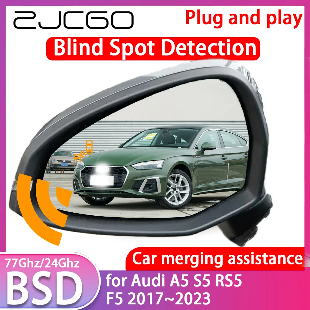 

ZJCGO for Audi A5 S5 RS5 F5 2017~2023 Blind Spot Detection Car BSD BSA BSM System Driving Warning Radar Alert Mirror