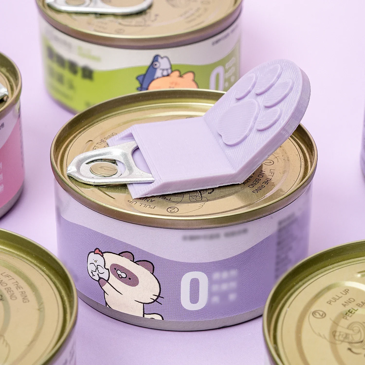Niedlicher Katzenpfoten-Dosenöffner für Tierfutter, einfacher Ringöffner für Katzen- und Hundefutterdosen, schützt die Krallen, ergonomisches Küchenzubehör – Detail 1