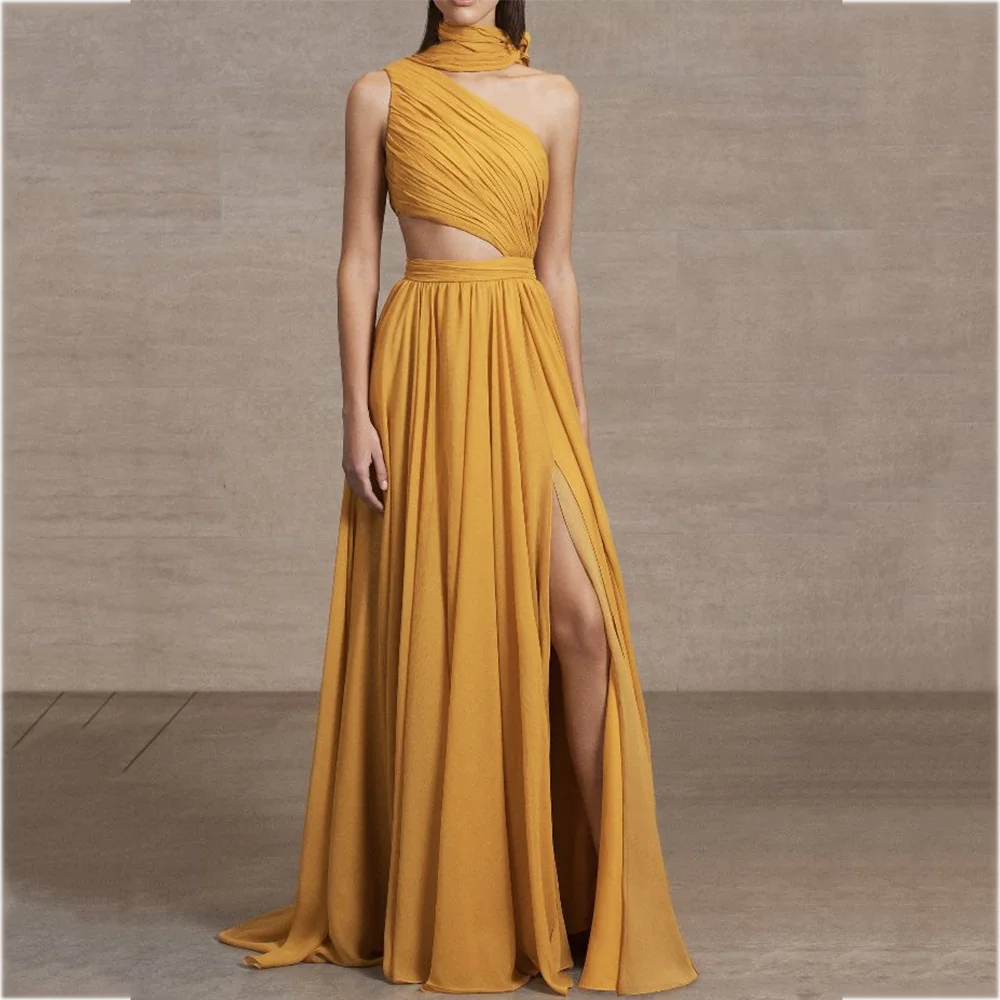 

Классические вечерние платья на одно плечо, роскошное элегантное плиссированное вечернее платье трапециевидной формы без рукавов, платье для выпускного вечера для особых случаев по индивидуальному заказу