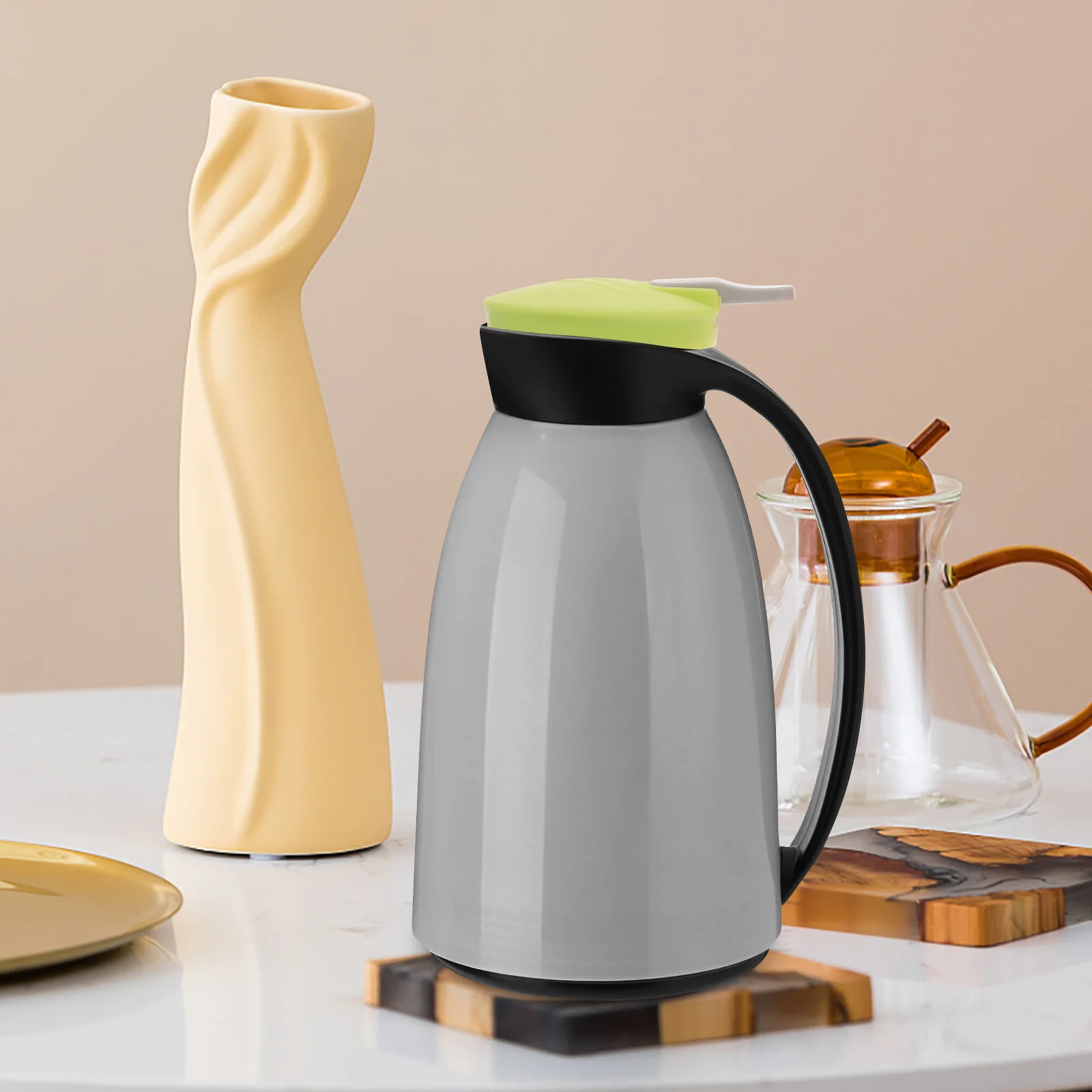 

2Pcs Insulated Pitcher Lid Plastic Replaceable Water Jug Lid for Tea Kettle Coffee Dispenser Home Restaurant Use