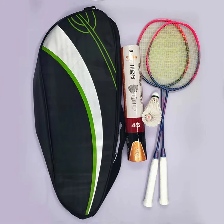 

sports Wholesale Carbon Fiber Racquet Shuttlecocks Grip Racket Badminton Set High Elastic Sponge Handle sports