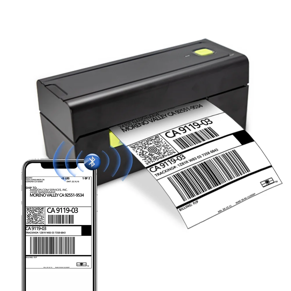 AiYin 110mm FBA Thermal Shipping Label Printer 4x6 Barcode Sticker Waybill Printer for Express Logistics