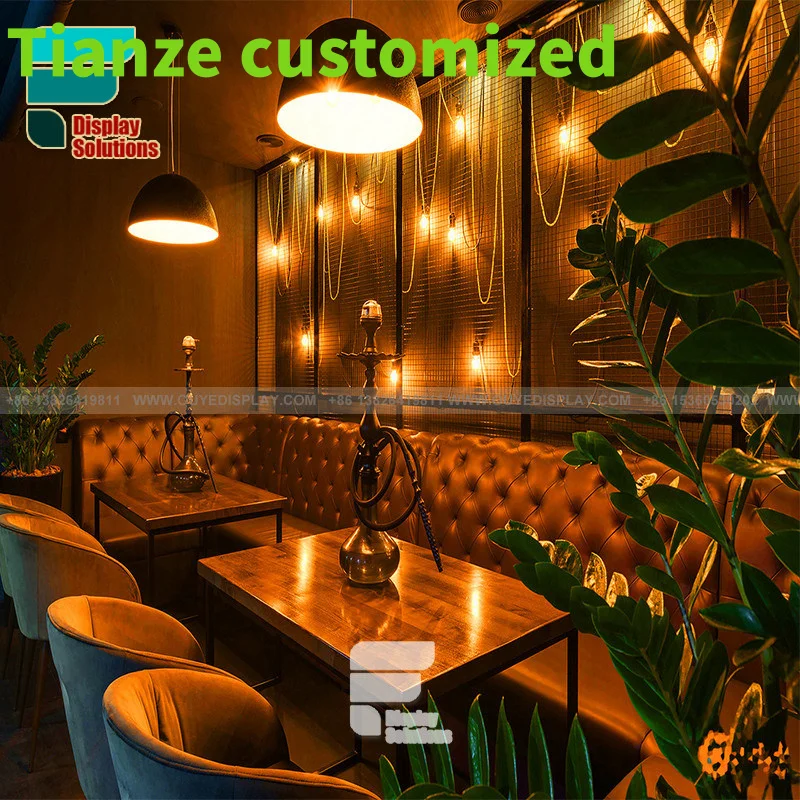 

(customized)Luxurious Hookah Set Display Led Lights Hookah Lounge Hookah Carbon Barrier Cabinets