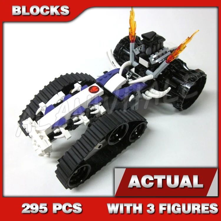 

295pcs Turbo Shredder Golden Scythe Silver sword 9732 Building Blocks Sets Spinjitzu Dojo Compatible with Model