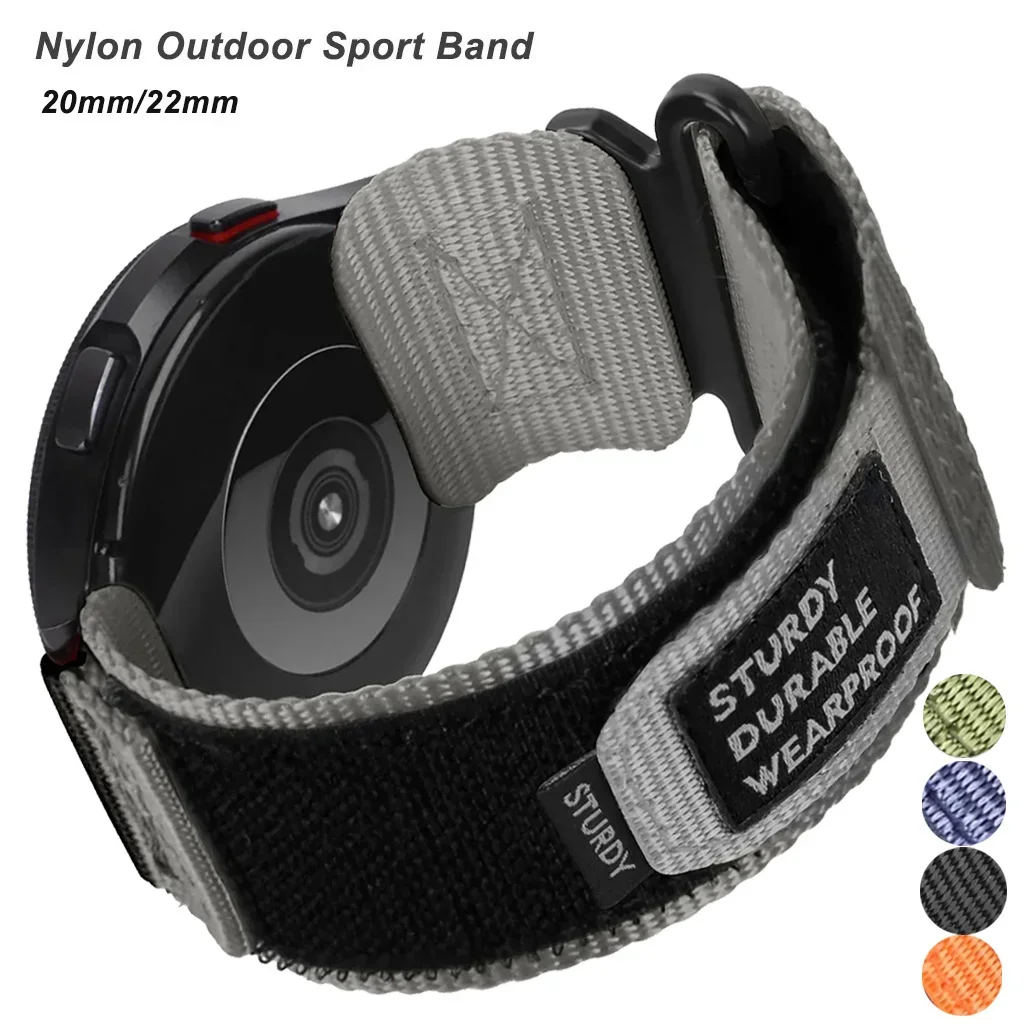 20 22 mm Armband für Samsung Galaxy Watch 6 4 5 Pro Classic Gear S3 Active 2 44 mm 40 mm Nylon-Correa-Armband für Huawei GT 4 3 Band