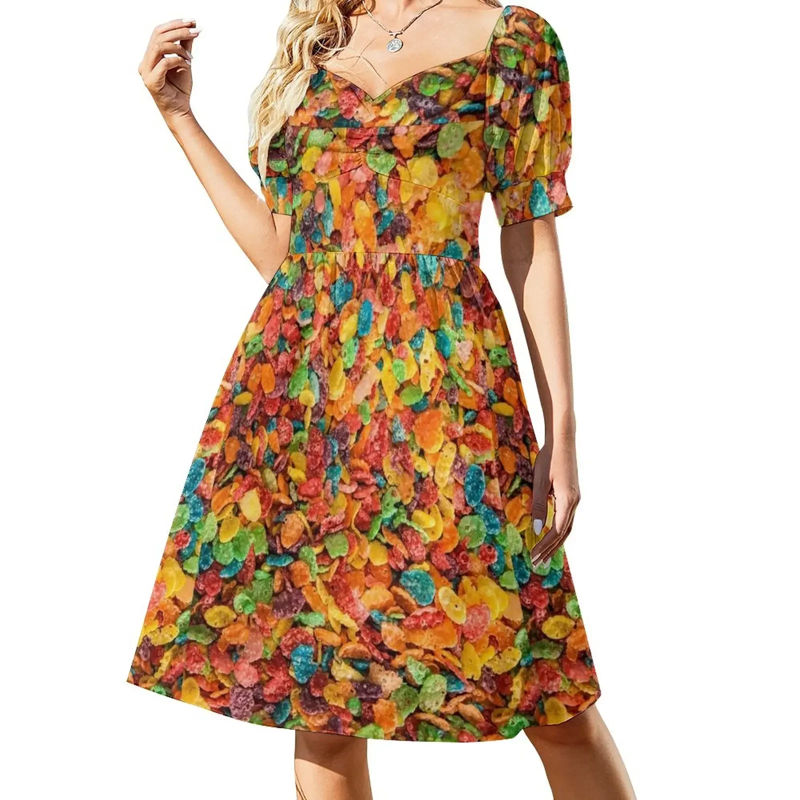 Fruity Pebbles is I Vestido de manga corta vestidos de fiesta vestidos de verano para mujer vestidos de manga larga vestidos de noche para mujer