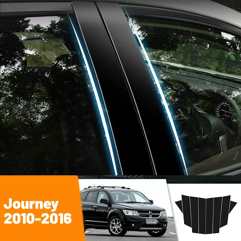 

For Dodge Journey 2010-2016 2011 2012 2013 2014 2015 Carbon Fiber Window Door Column Deal B C Pillar Post Cover Trim Sticker