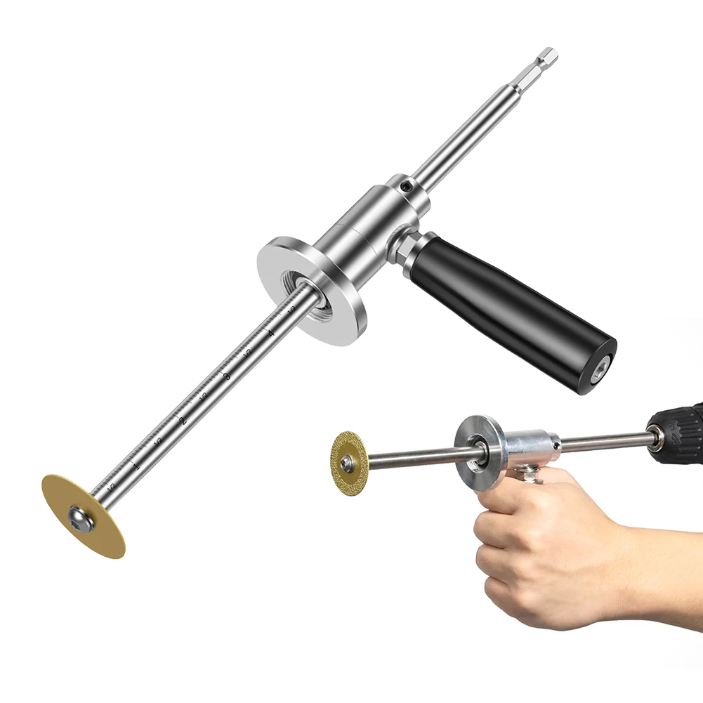 

Внутренний труборез из ПВХ, сантехнический внутренний резак, регулируемый инструмент для резки труб с шестигранным хвостовиком 1/4 дюйма для ударных шуруповертов и дрелей