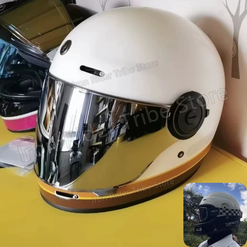 TORC Retro Vintage Full Face Motorcycle Helmet Classic Motorbike Riding Helmet for Men Women Universal Capacete De Casco Moto