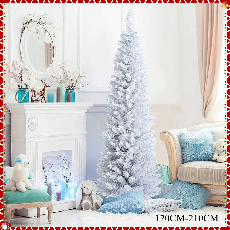 

Large White Christmas Tree PVC Material Artificial Christmas Tree 120CM-210CM Family Party Christmas Atmosphere Decoration