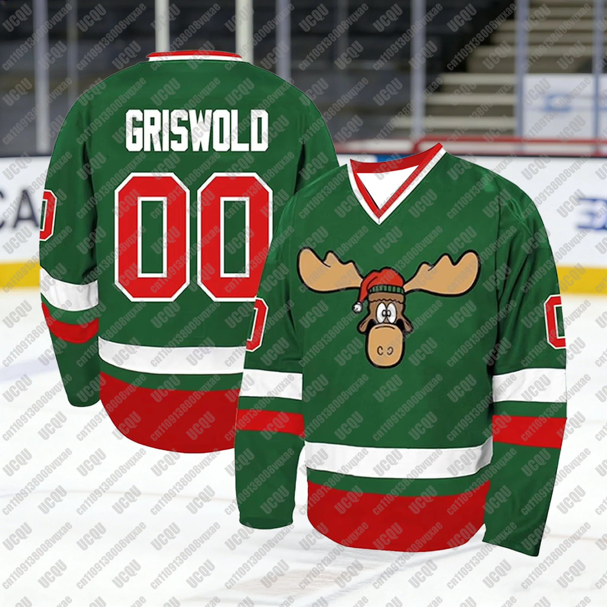 Camiseta de Hockey Estilo Griswold 2026 para Hombre y Niños, Transpirable, Informal, Navideña, Deportiva, con el Número 00, Regalo para Fanáticos