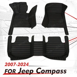 Custom Car Floor Mats For Jeep Compass 2007 2008 2009 2010 2011 2012 2013 2014 2015 2016 2017 Auto Foot Pads Automobile Carpet