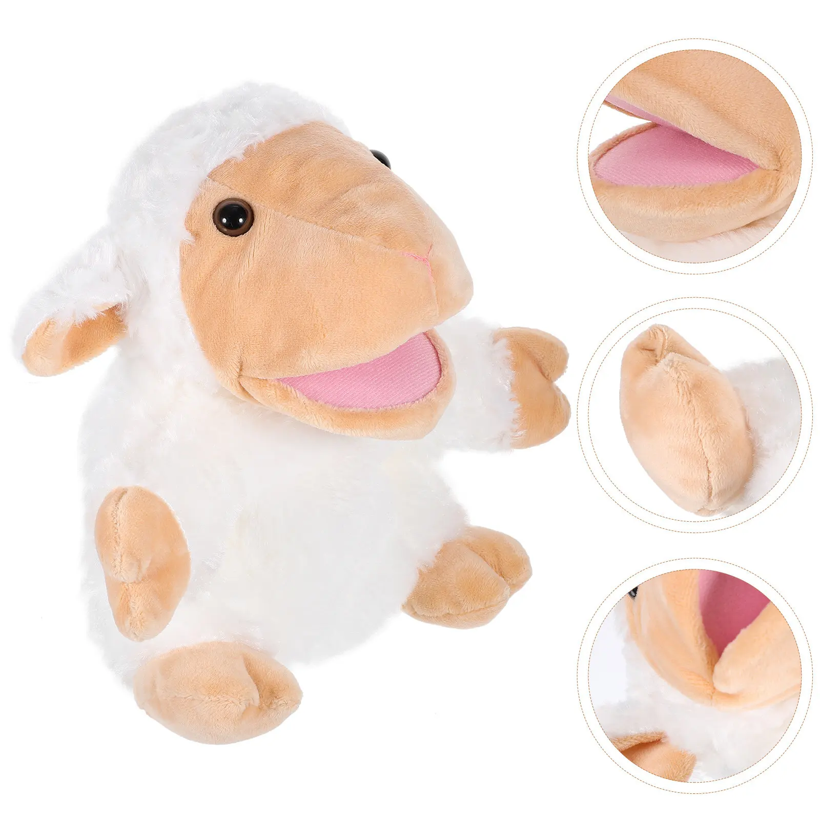 

Мягкая и удобная кукла-овечка для интерактивных игр родителей и детей, для рассказывания историй, развивающая игрушка для развития воображения у детей, в виде животного