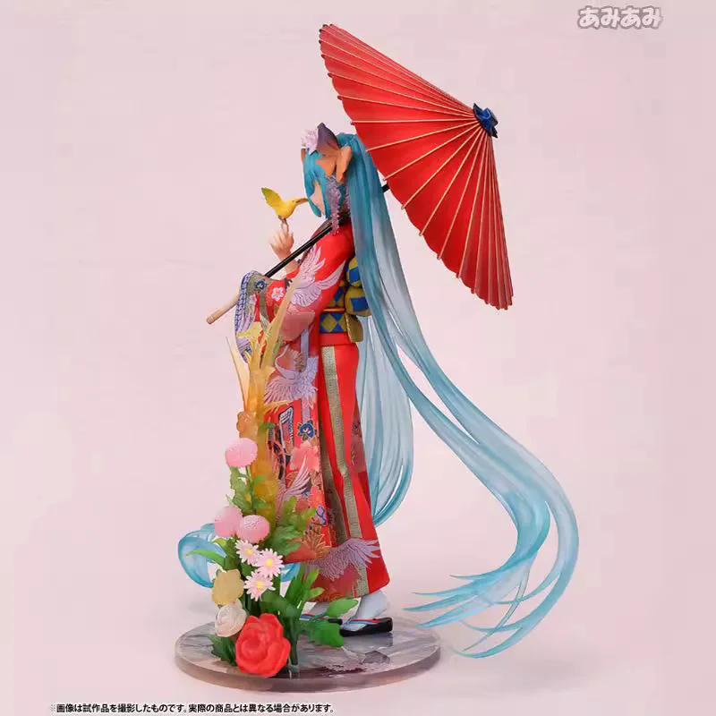 Anime Umbrella Kimono Stronger Hatsune Miku Figure Girl Statue Toys Gift Kawaii Cute Doll Desktop Ornament Gift For Children