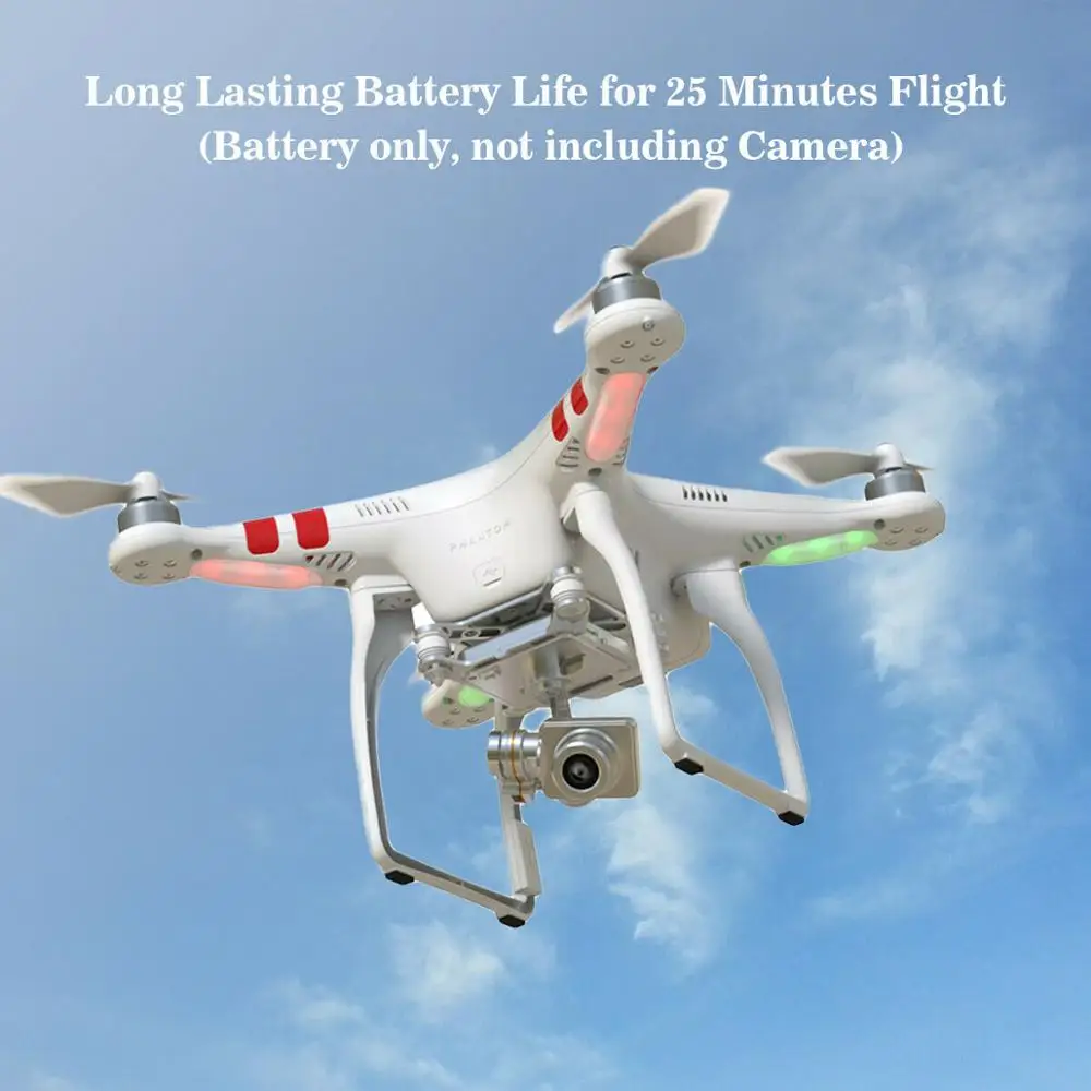 Battery for DJI Phantom 2, Phantom 2 Vision+ (Li-Polymer High Performance 6000mAh 57.7Wh 11.1V