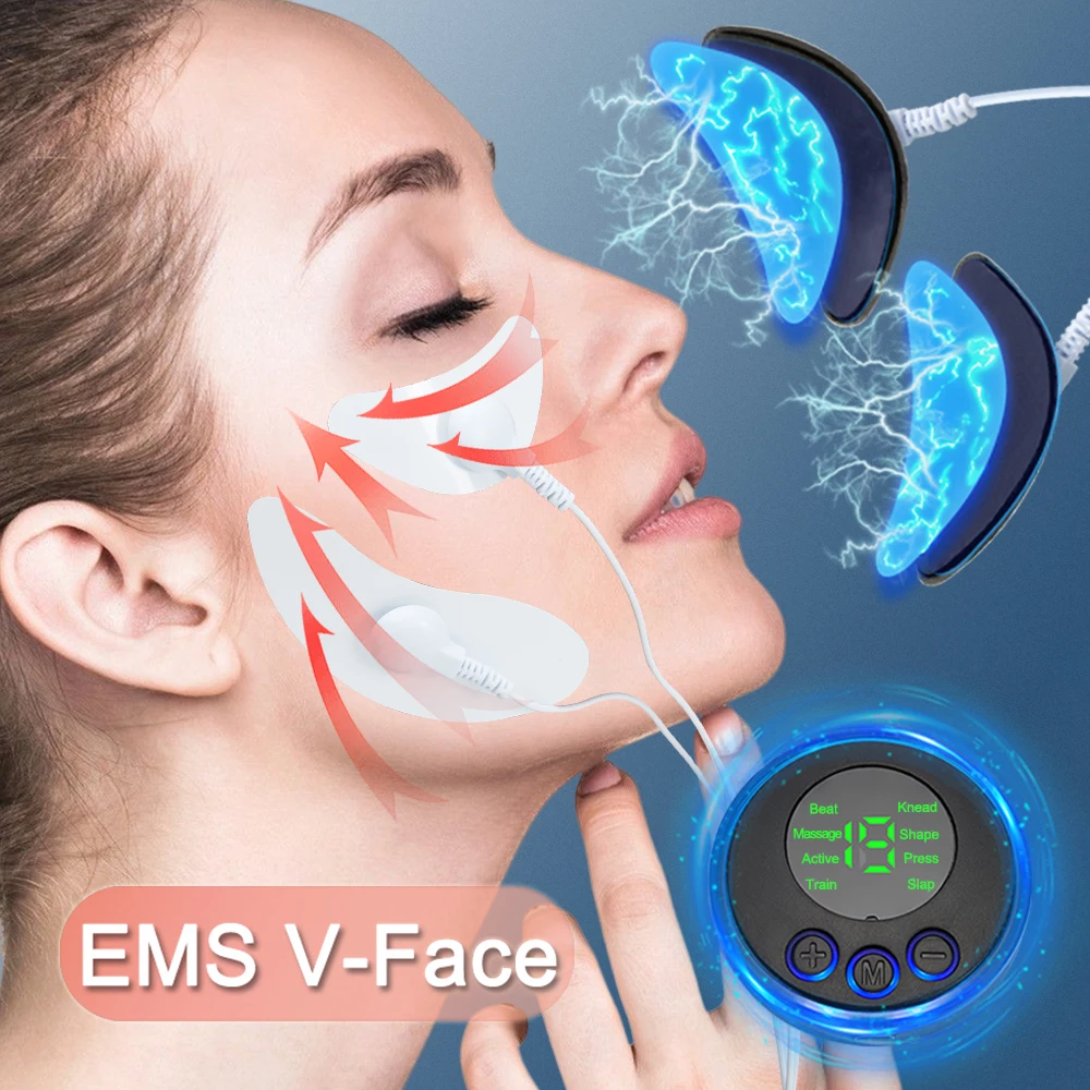 Electric V อุปกรณ์ EMS ใบหน้า Slim Eye Beauty ลบริ้วรอยผิวกระชับเครื่องมือ V-Shaped Facial Lifting Anti แก้ท้องลายป้องกันผิวแตกลายครีมแก้ผิวแตกลายคันท้องบริเวณหน้าท้องคณะ