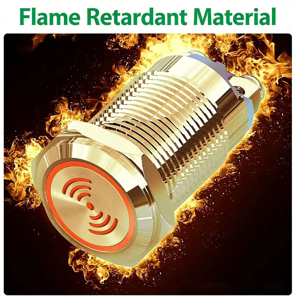 New 16mm 19mm 22mm Metal Buzzer Waterproof 12V 24V Indicator Red Lamp Loud Sound Stainless Steel Buzzer