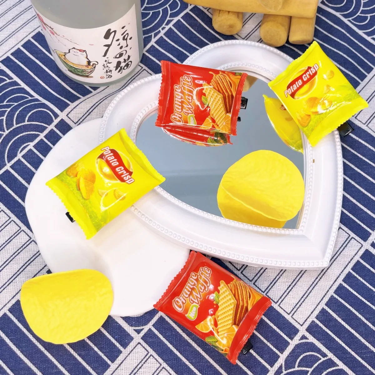 Забавная-имитация-картофельных-чипсов-заколка-для-волос-милая-мультяшная-девушка-сердце-студенческая-утка-зажим-для-купюр-креативные-забавные-аксессуары-для-волос-головной-убор