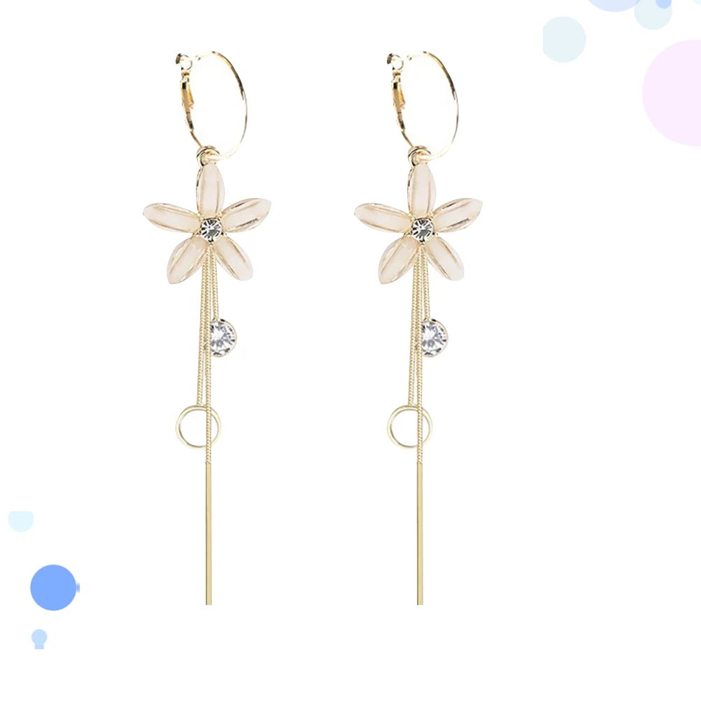 

Creative Earrings Women Rhinestones Special Occasion Dangle Jewelry Decor Tassel