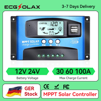 ECGSOLAX 100A mppt solar controller Dual 5V USB LCD Display 12V 24V Auto Solar Cell Panel Charger Regulator paneles solares