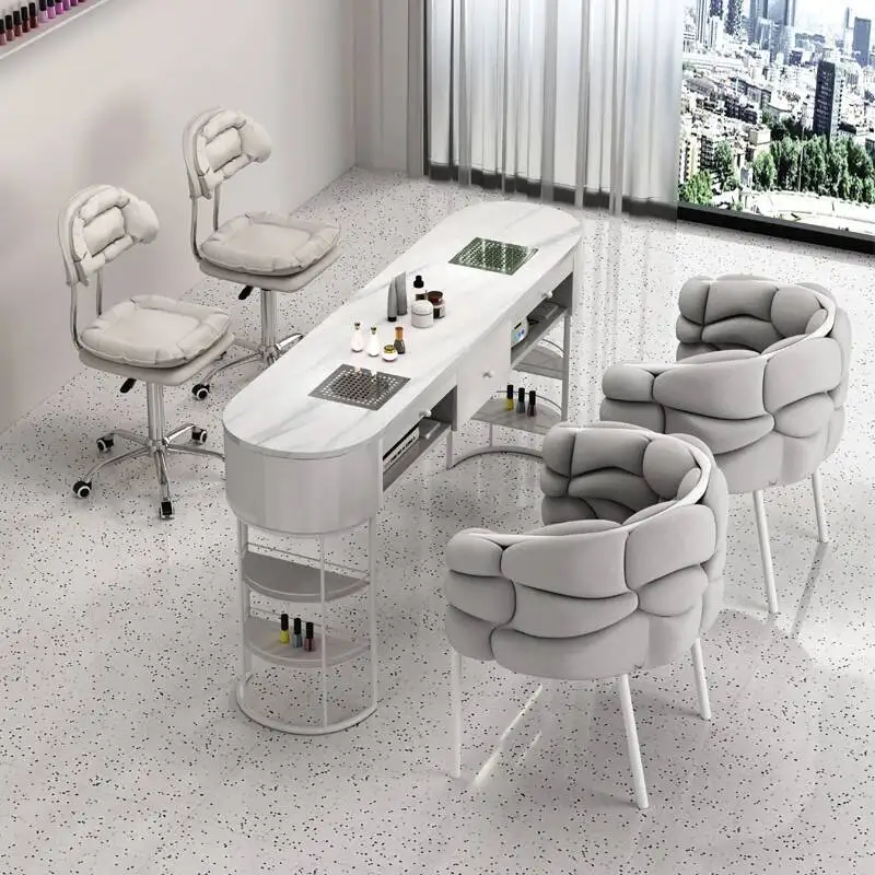 

Modern Table Manicurist Professional Salon Exquisite Manicure Nails Table Designer White Tavolo Unghie Salon Furniture CY50NT