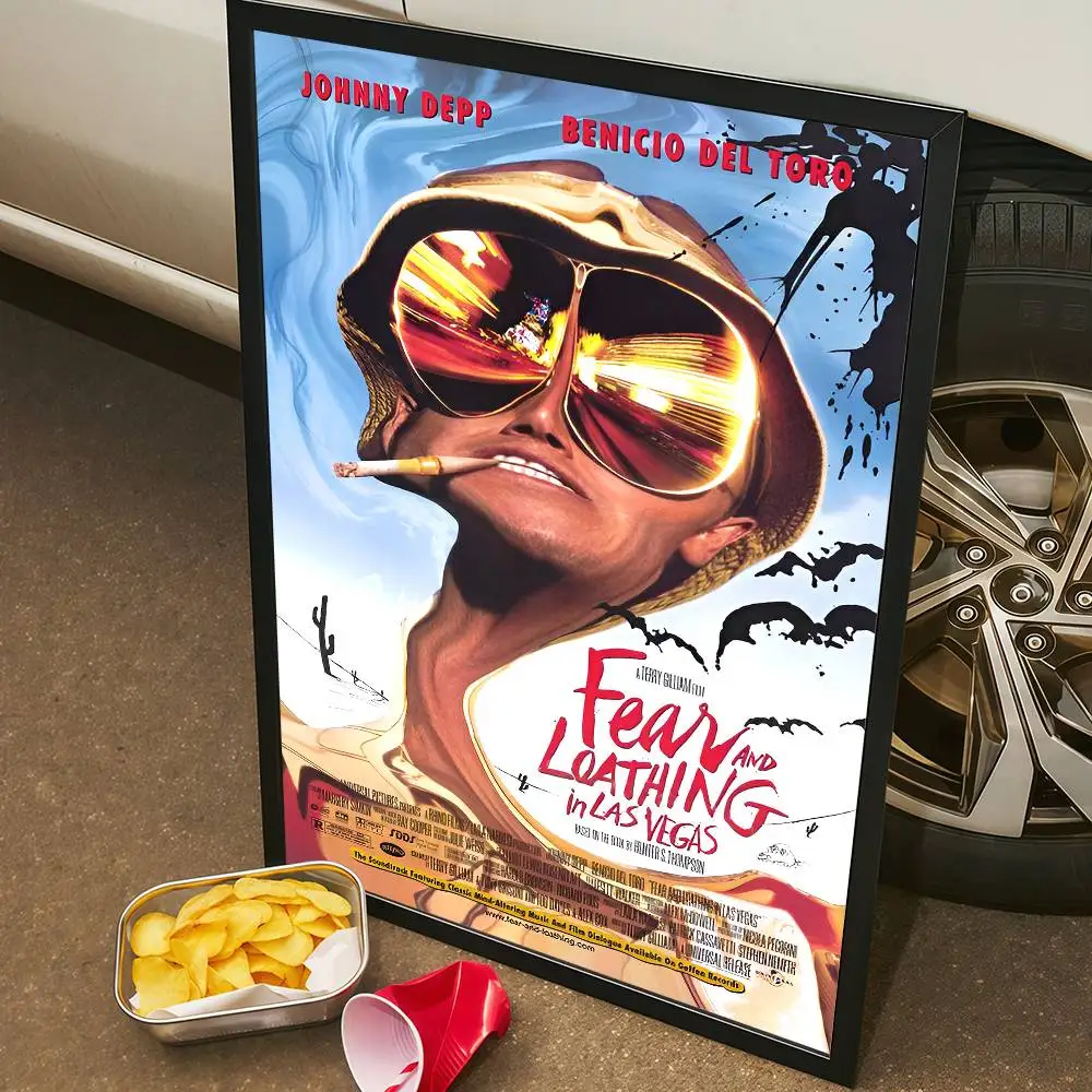 فيلم الخوف والكراهية في لاس فيغاس DIY ملصق لاصق مقاوم للماء ورقة ملصق مقهى بار ديكور المنزل #5