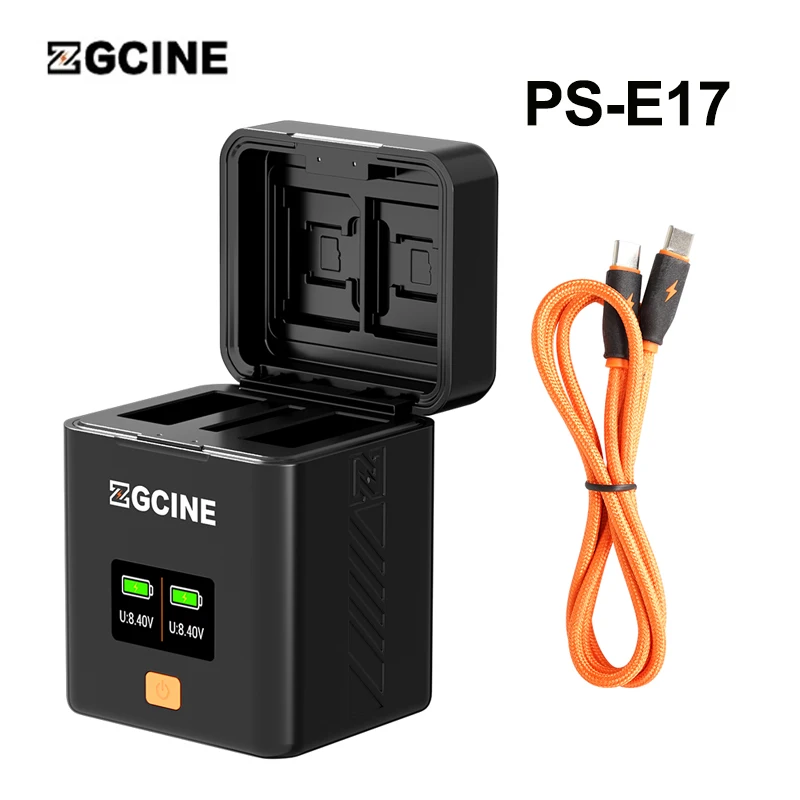 

ZGCINE PS-E17 Camera Battery Charging Case for Canon R50 R8 R1 M6 Mark2 R10 RP 200D ii 750D 760D 800D 850D M5 M6