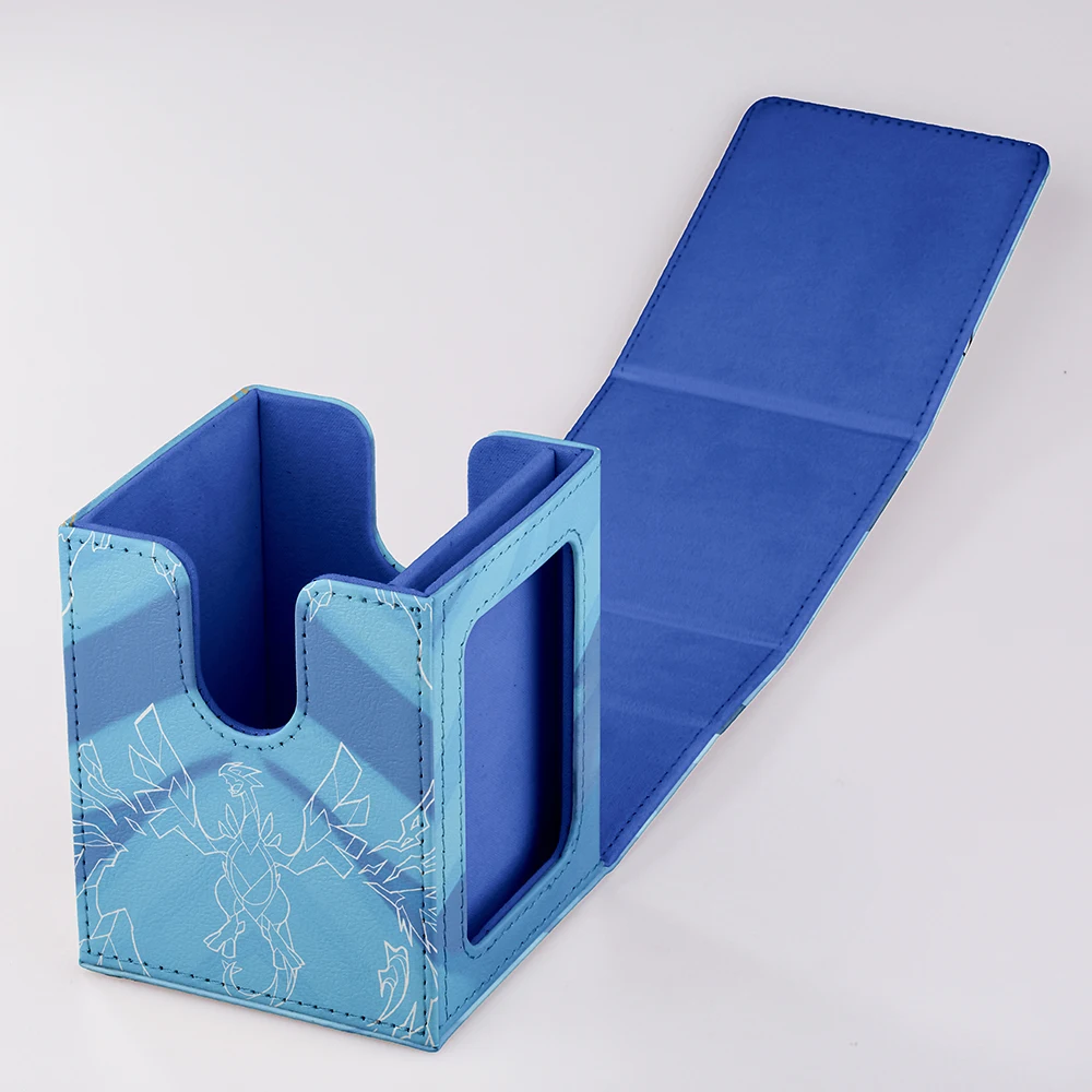 Deck Box 100+ Mystic Ocean-thema Kaartopslag Magnetische gesp Zachte fluwelen voering Duurzaam PU Voor TCG PTCG Game Player Favorieten