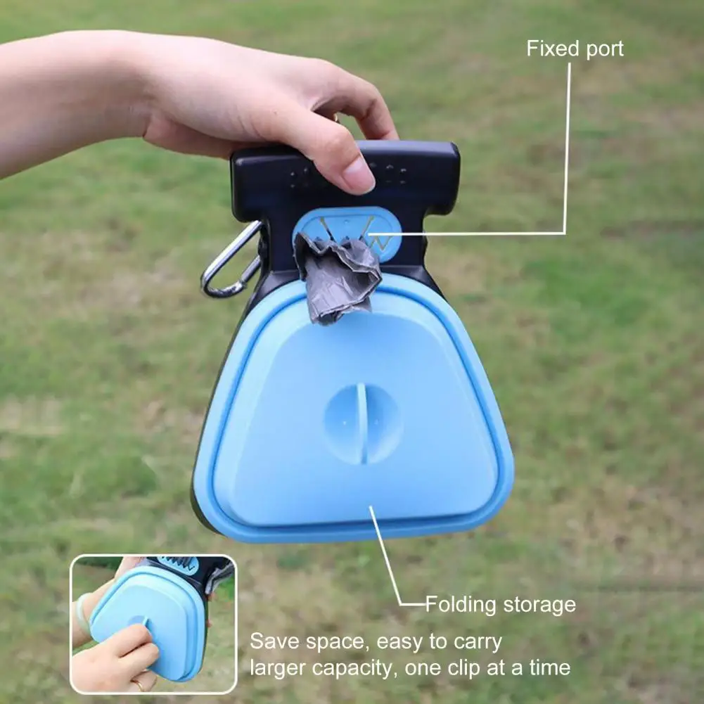 Pet Pooper Scooper Foldable Pooper Scooper With Decomposable Bags For Pet Labor-saving Pet Excreta Cleaner For Out Dog Supplies