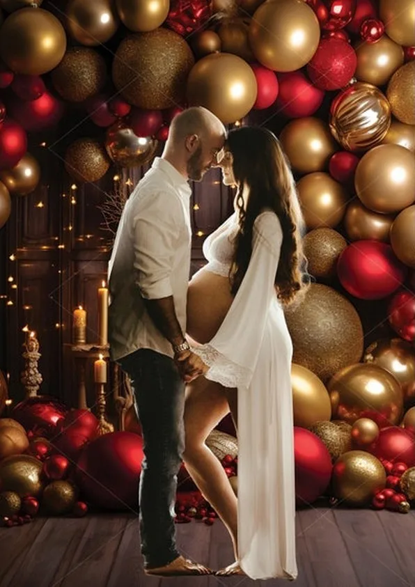 Ornamento decoração brilhante maternidade inverno cenários de madeira computador impressão natal fotografia estúdio fundos