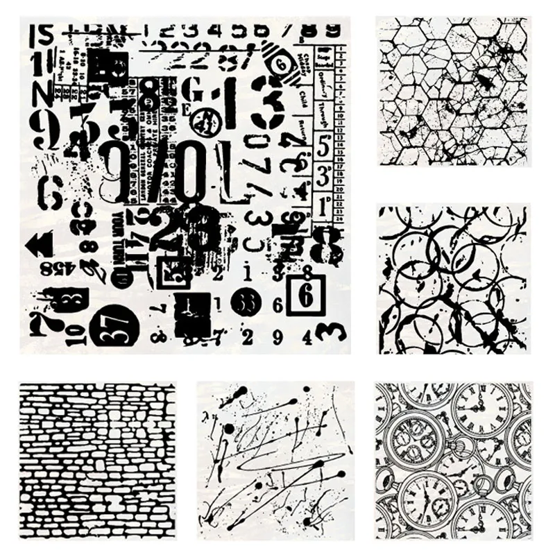 Numbers, clock Rubber Stamp Fairy Plants Animals Clear Stamps for DIY Craft Making Card Scrapbooking Photo Album Decor Sheets