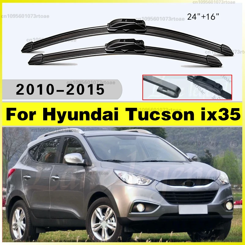 

For Hyundai Tucson ix35 2010 2011 2012 2013 2014 2015 Front Window Accessories 24"+16" Car Front Wiper Blades