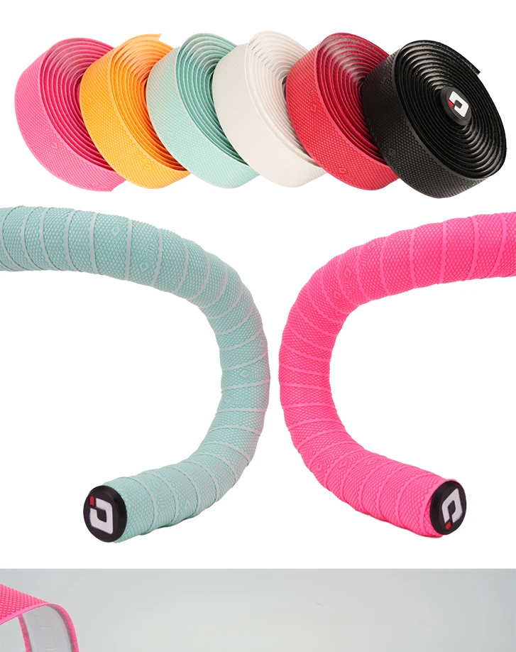 Odi Rennrad Bar Tape ultraleichte Fahrrad Lenker riemen hohe Zähigkeit pu/eva Diamant Textur Anti-Rutsch-Griff Gürtels tange Wrap – Detail 15