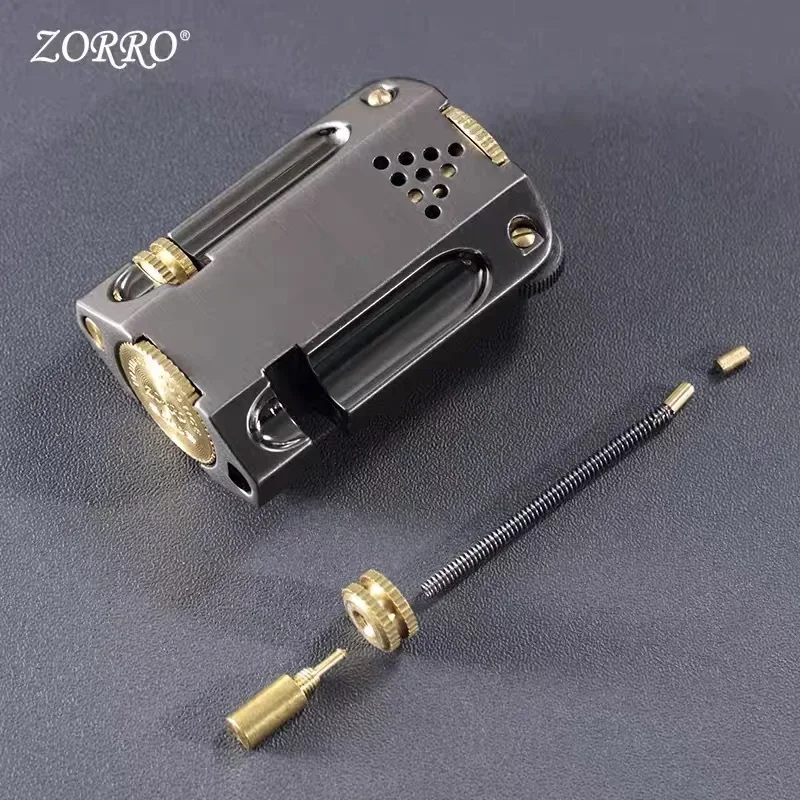 ZORRO Creative Double Grinding Wheel Kerosene Lighter Torch Old-fashioned Retro Windproof Lighter Men\'s Small Gift