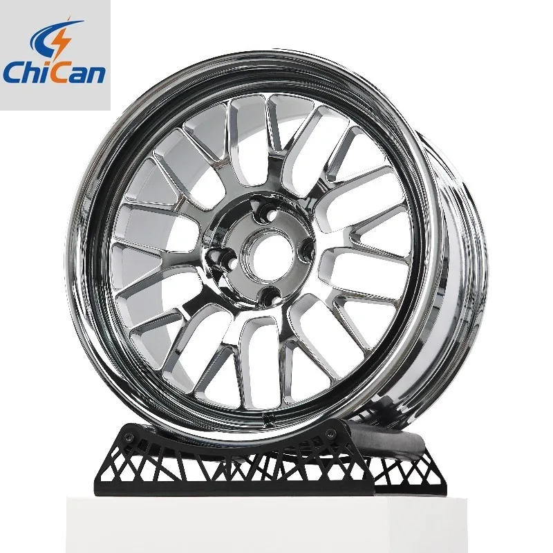 

【2026】Chican Custom Forged Durable OEM Chrome Silver 2 Piece Hub 5x120 5x114.3 5x130 18-21 Inch Light