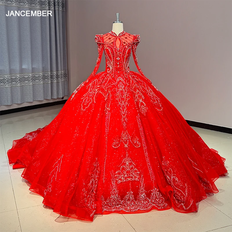 

Винтажное бальное платье из органзы с высоким воротником по индивидуальному заказу, свадебное платье со шлейфом свадебное платье