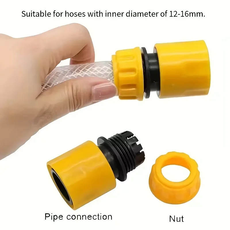 3Pcs Quick Connect Garden Hose Adapter 1/2 Inch Double Male Connector For Irrigation System Lawn Care