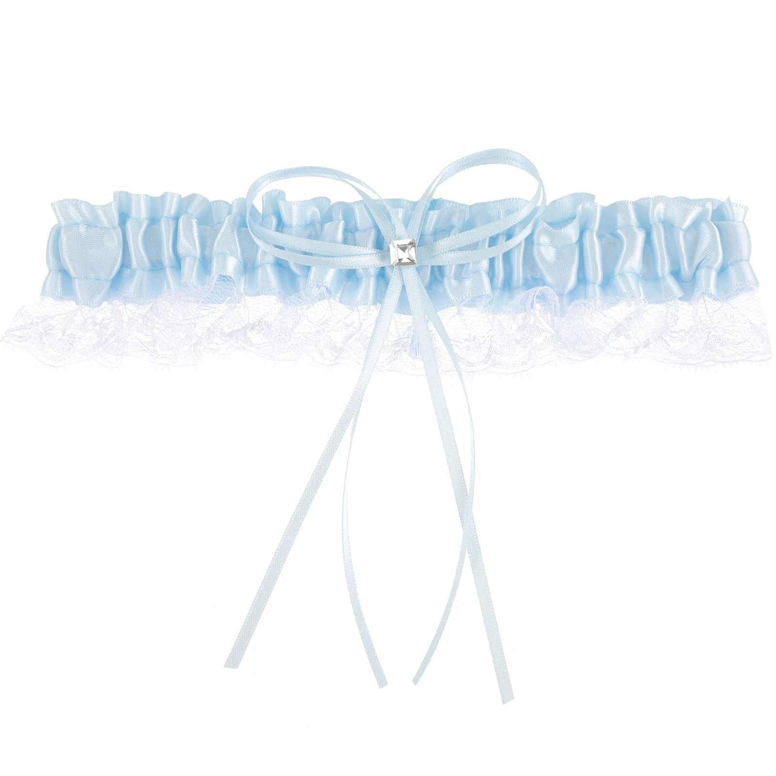 

Blue Wedding Bridal Garters Elegant Lace Bowknot Leg Bands Comfortable Yandere Simulator Cosplay Bridesmaid Party