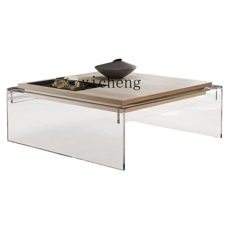

Zz coffee table living room home new light luxury high-end minimalist wabi sanfeng artistic coffee table