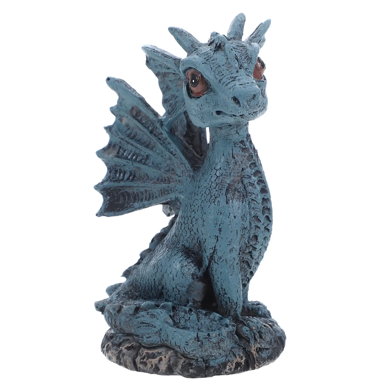 

Micro Landscape Dragon Figurine Grey Baby Dinosaur Resin Garden Sculpture Outdoor Garden Outdoor Decor Decor Table