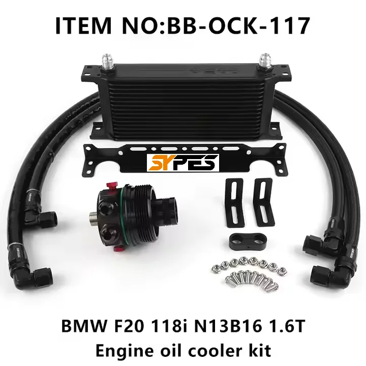 SYPES Car Engine for BMW F20 118i N13 B16 1.6T Oil Cooler Kits Aluminum Alloy Factory High Quality Performance Oil Cooling Kits
