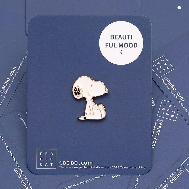Snoopy Woodstock Creatief Creatief Paar Pin Broche Cartoon Dier Badges Revers Pin Sieraden Kids Cadeau Vrouwen Decoratie