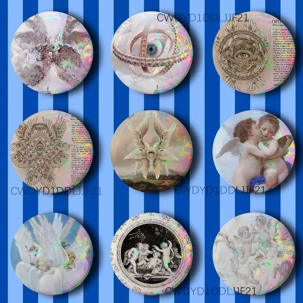 

Cherub Thrones Seraphim Angels Vintage Anime Brooch Creative Badge for Hat Bag Decoration Fans Collect Gifts