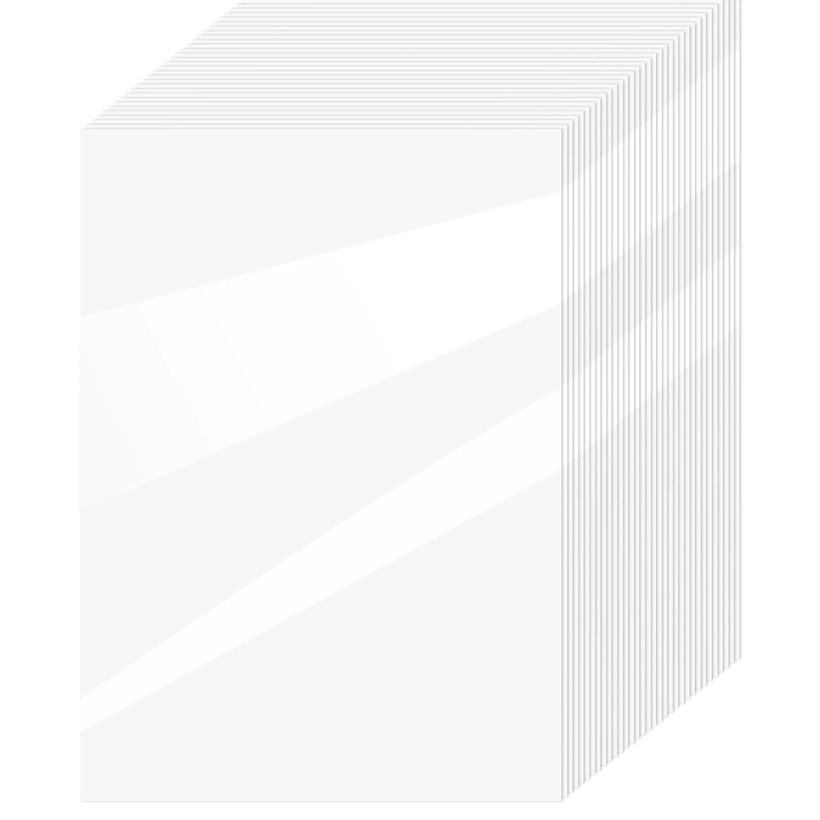 A4 50 Sheets  8.3 x 11.7 In Clear Holographic Sticker Paper Glitter Clear Overlay Cold Laminating Film Self Adhesive Vinyl Sheet