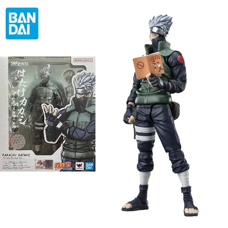 

In Stock Bandai Original SHF Naruto Shippūden Hatake Kakashi 2.0 The Hero of Sharingan Anime Action Figures Model Toy Doll Gift